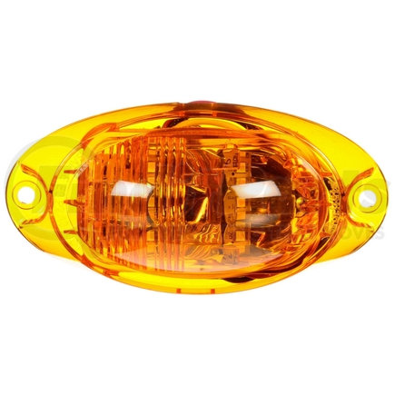 Truck-Lite 60424Y 60 Series, LED, Yellow Oval, 6 Diode, Side Turn Signal, 2 Screw, Hardwired, .180 Bullet, 12V