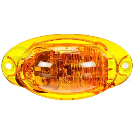 Truck-Lite 60425Y 60 Series, LED, Yellow Oval, 6 Diode, Side Turn Signal, 2 Screw, Hardwired, Stripped End, 12V