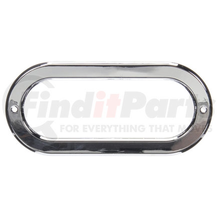 Truck-Lite 60703 Open Back, Chrome Plastic, Grommet Cover for 60 Series and 2 X 6 in. Lights, Oval