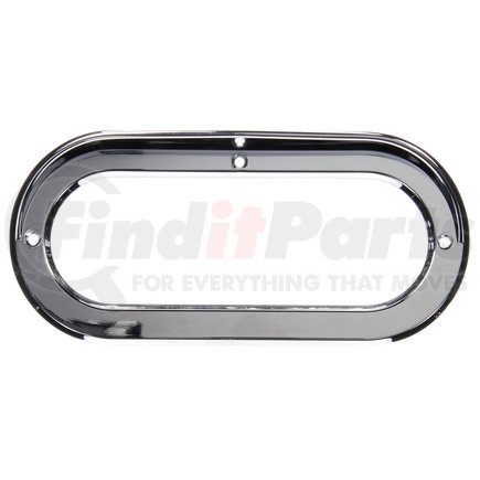 Truck-Lite 60705 Open Back, Visor Cover, Chrome Plastic, Grommet Cover for 60 Series and 2 X 6 in. Lights, Oval