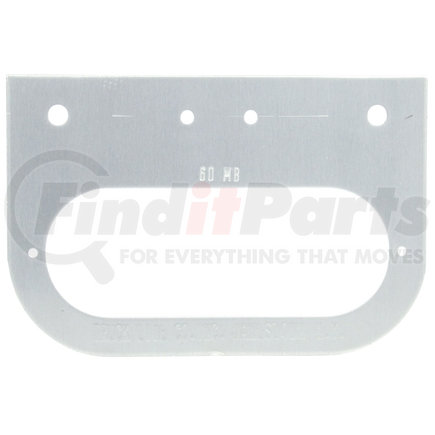 Truck-Lite 60724 Bracket Mount - 60 Series Lights, Used In Oval Shape Lights, Silver Aluminum, 2 Screw Bracket Mount