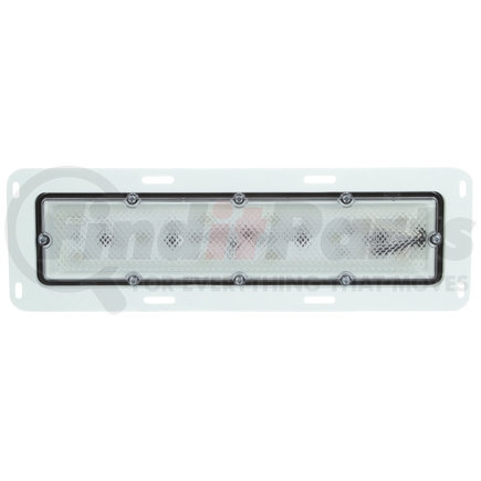 Truck-Lite 80251C 80 Series 10 Diode Clear Rectangular LED Dome Light 12V with 8 Screw White Bracket Mount