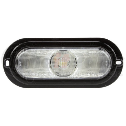 Truck-Lite 66206C 66 Series, LED, Clear Oval, 1 Diode, Back - Up Light, Black Flange Mount, Fit 'N Forget S.S., 12V