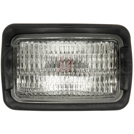 Truck-Lite 80395 Halogen Flood Light - Medium Flood 4 x 6 in. Rectangular, Black, 1 Bulb, Stripped Ends, 12V