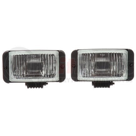 Truck-Lite 80526 Fog Light - Halogen, 1 Bulb, Rectangular, Clear Glass, Hardwired, .180 Bullet Terminal, 12V, Kit