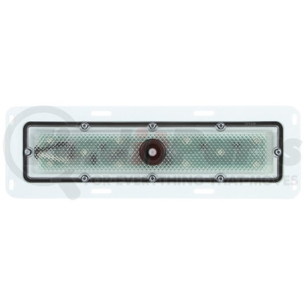 Truck-Lite 80255C 80 Series, LED, 10 Diode, Rectangular Clear, Dome Light, White 8 Screw Bracket Mount, Hardwired, .180 Bullet, 12V