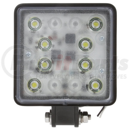 Truck-Lite 81510 Super 81 4 x 4 in. Square LED Work Light, Black, 8 Diode, 1890 Lumen, Blunt Cut, 12V to 24V