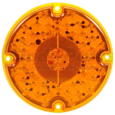 Truck-Lite 91241Y 91 Series, Reflectorized, LED, Yellow Round, 47 Diode, Rear Turn Signal, 4 Screw, Hardwired, Stripped End, 12V