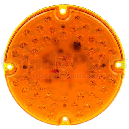 Truck-Lite 91243Y LED Turn Signal Light - 91 Series, Yellow Round, 47 Diode, Rear Turn Signal, 4 Screw, Hardwired, Stripped End, 12V