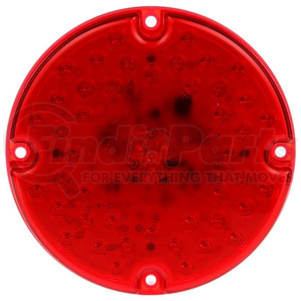 Truck-Lite 91244R LED Stop/Turn/Tail Light - 91 Series, Red, Round, 47 Diode, 4 Screw, Hardwired, Stripped End, 12V