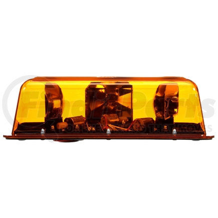 Truck-Lite 92524Y Bulb Replaceable, Halogen, Mini Light Bar, Yellow, Rectangular, 2 Bulb, Permanent Mount, Class I, 80 FPM, Hardwired, Stripped End, 12V