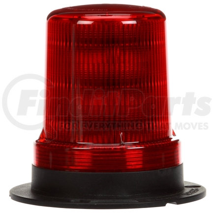 Truck-Lite 92565R LED Medium Profile Beacon - Red, Permanent Mount/Pipe Mount, Class I, Hardwired, Stripped End, 12V