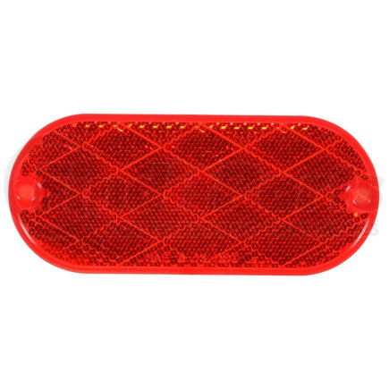 Truck-Lite 98001R Oval, Red, Reflector, 2 Screw Or Adhesive Mount