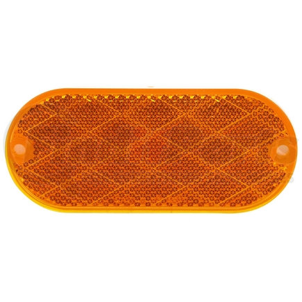 Truck-Lite 98001Y Oval, Yellow, Reflector, 2 Screw Or Adhesive Mount