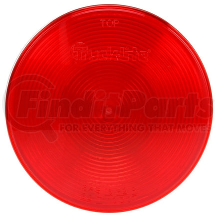 Truck-Lite 99010R Round Replacement Lens - Red, Polycarbonate, For Front, Rear Lighting (40302R, 40318R), Snap-Fit