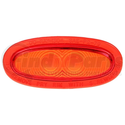 Truck-Lite 99043R Oval, Red, Acrylic, Replacement Lens for Betts Lights, Do-Ray, Snap-Fit