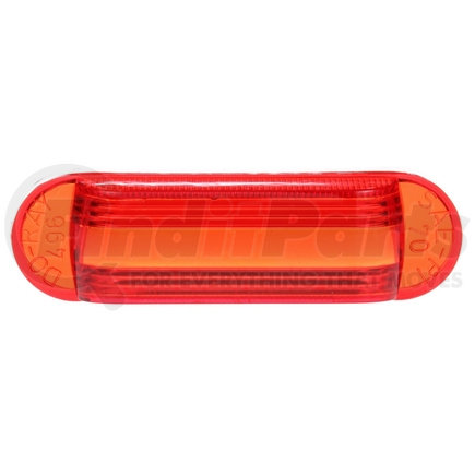 Truck-Lite 99050R Oval, Red, Polycarbonate, Replacement Lens for Do-Ray Lights, M/C Lights (26312R, 26317R), Snap-Fit