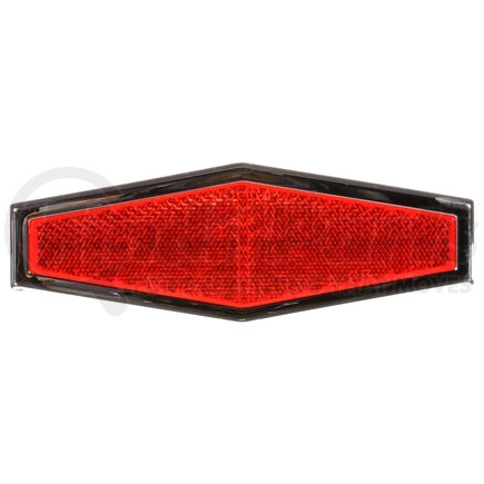 Truck-Lite 98034R Hexagon, Red, Reflector, Chrome ABS Adhesive Mount