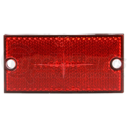 Truck-Lite 98035R Rectangle, Red, Reflector, Black ABS 2 Screw,