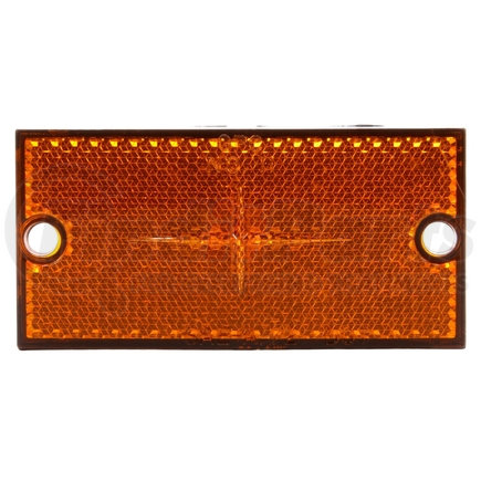 Truck-Lite 98035Y Rectangle, Yellow, Reflector, Black ABS 2 Screw,