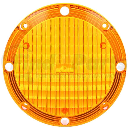 Truck-Lite 99169Y Round Replacement Lens - Yellow, Polycarbonate, For Bus Lights (90326Y, 6507), 4 Screw