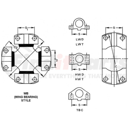 Dana 5-9001X U-JOINT KIT HWD