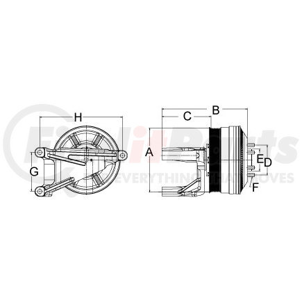 Horton 999142 Clutch Dm Se 21 Mer 190.5 - Clutch Dm Se 21 Mer,190.5,8