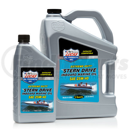 Lucas Oil 10677 Stern Drive Inboard Engine Oil SAE 25W-40 - 1 Quart (Representative Image)