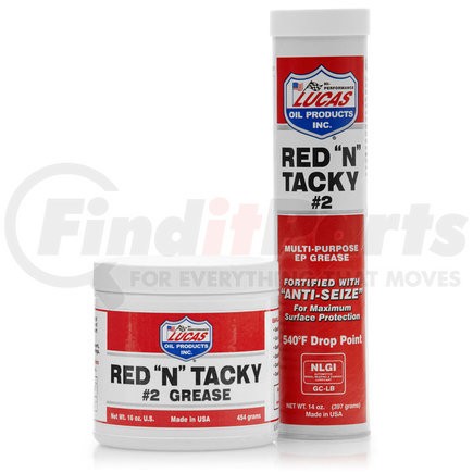 Lucas Oil 10005-30 Red "N" Tacky Grease - 14 Ounce Cartridge (Representative Image)