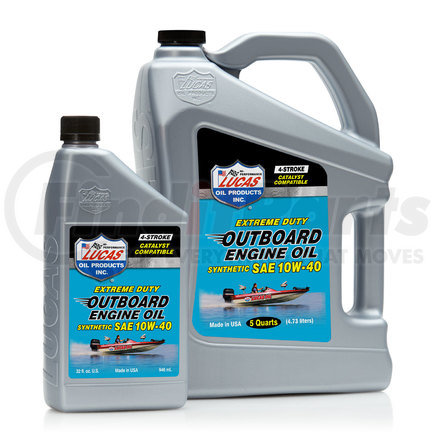 Lucas Oil 10662 Outboard Engine Oil Synthetic SAE 10W-40 - 1 Quart (Representative Image)