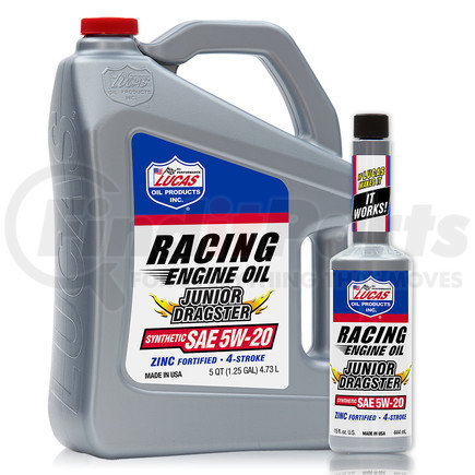 Lucas Oil 10380 Junior Dragster Racing Oil - 15 Ounce (Representative Image)