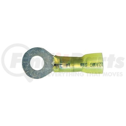 Fastenal 0710569 12-10 AWG Power Phase® 1/4" Stud Yellow Polyolefin Sealed Crimp & Solder Ring Terminal