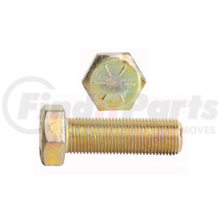 Fastenal 18872 7/16"-20 x 1" Grade 8 Yellow Zinc Finish Hex Cap Screw