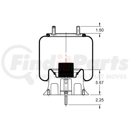 Triangle Suspension AS-8888 Triangle Air Spr - Rolling Lobe