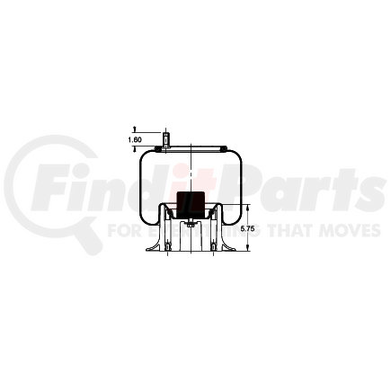 Triangle Suspension AS-8436 Triangle Air Spr - Rolling Lobe, Triangle Bellows # 6391, ContiTech Bellows # 9 10-17.5 P436