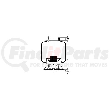 Triangle Suspension AS-8564 Triangle Air Spr - Rolling Lobe, Triangle Bellows # 6429, ContiTech Bellows # 9 10BP-20