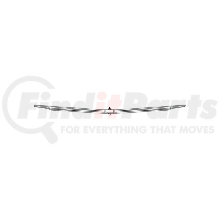 Triangle Suspension TRA2750 Trailer Spring Hutchensens, lvs-3, SE:32-1/4; LE:25-7/8; S-End: HO-1, 1-7/8ﾔ; L-End: HOL1, 1-7/8ﾔ; Grading: 3/1.25