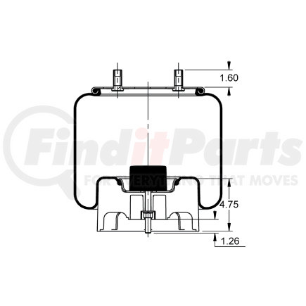 Triangle Suspension AS-8460 Rolling Lobe Air Spring