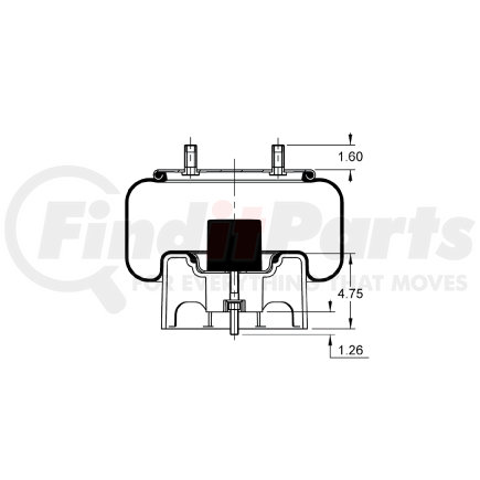 Triangle Suspension AS-8453 Triangle Air Spr - Rolling Lobe, Triangle Bellows # 6390, ContiTech Bellows # 10 10-15 P 453