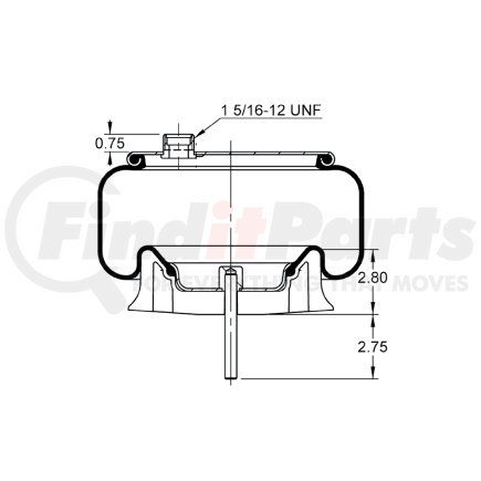 Triangle Suspension AS-8859 Triangle Air Spr - Rolling Lobe