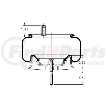 Triangle Suspension AS-8860 Triangle Air Spr - Rolling Lobe