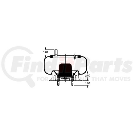 Triangle Suspension AS-8480 Triangle Air Spr - Rolling Lobe, Triangle Bellows # 6360, ContiTech Bellows # 9 10-10