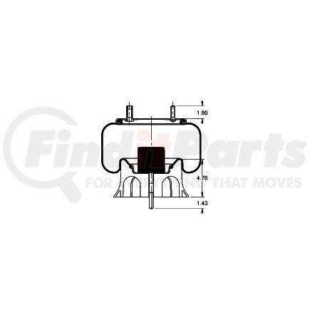 Triangle Suspension AS-8495 Triangle Air Spr - Rolling Lobe, Triangle Bellows # 6361, ContiTech Bellows # 9 10-12
