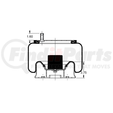 Triangle Suspension AS-8433 Triangle Air Spr - Rolling Lobe, Triangle Bellows # 6385, ContiTech Bellows # 10 10-13.5