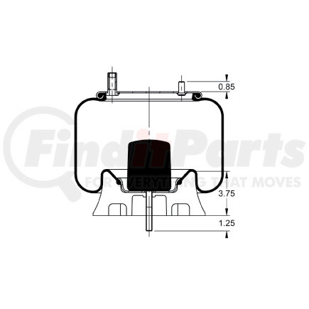Triangle Suspension AS-8492 Triangle Air Spr - Rolling Lobe, Triangle Bellows # 6362, ContiTech Bellows # 9 10-14