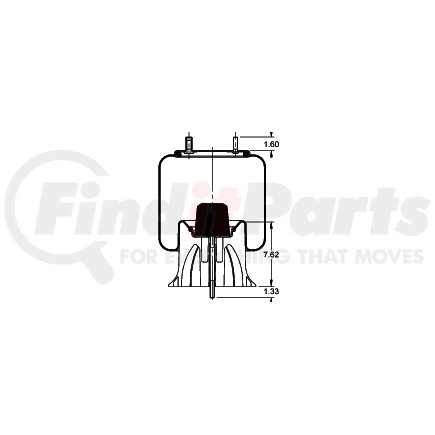 Triangle Suspension AS-8392 Triangle Air Spr - Rolling Lobe, Triangle Bellows # 6363, ContiTech Bellows # 9 10-16