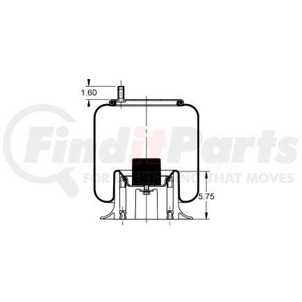 Triangle Suspension AS-8435 Triangle Air Spr - Rolling Lobe, Triangle Bellows # 6387, ContiTech Bellows # 9 10-19