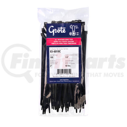 Grote 83-6029C Nylon Cable Ties - All Weather, 15" Long