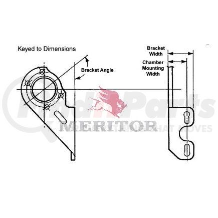 Meritor 3299A6215 Meritor Genuine Air Disc Brake - Chamber Bracket Assembly