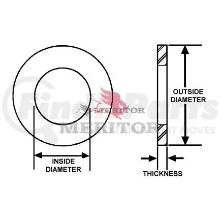 Meritor 1229S1397 Meritor Genuine Axle Hardware - Washer